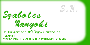 szabolcs manyoki business card